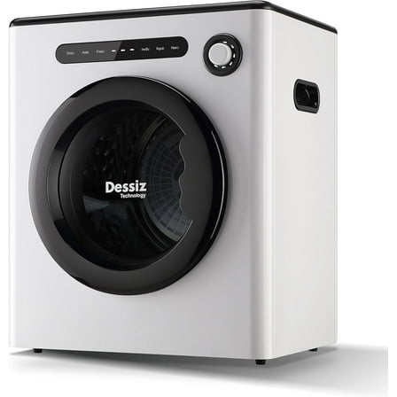 Dessiz 1.6cu.ft Compact Laundry Dryer,Electric Portable Clothes Dryer - White