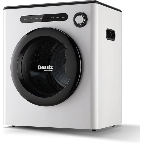 Dessiz 1.6cu.ft Compact Laundry Dryer,Electric Portable Clothes Dryer - White