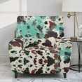 thumbnail image 2 of Xixirimido Cowhide Pattern Recliner Slipcovers 4-Pieces Lazyboy Covers Couch Chair Cover Non Slip Reclining with Storage Pockets Furniture Protector for Home Living Room, 2 of 8