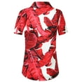 thumbnail image 2 of SSLR Womens Hawaiian Shirts Floral Blouses Short Sleeve Button Down Shirts, 2 of 7