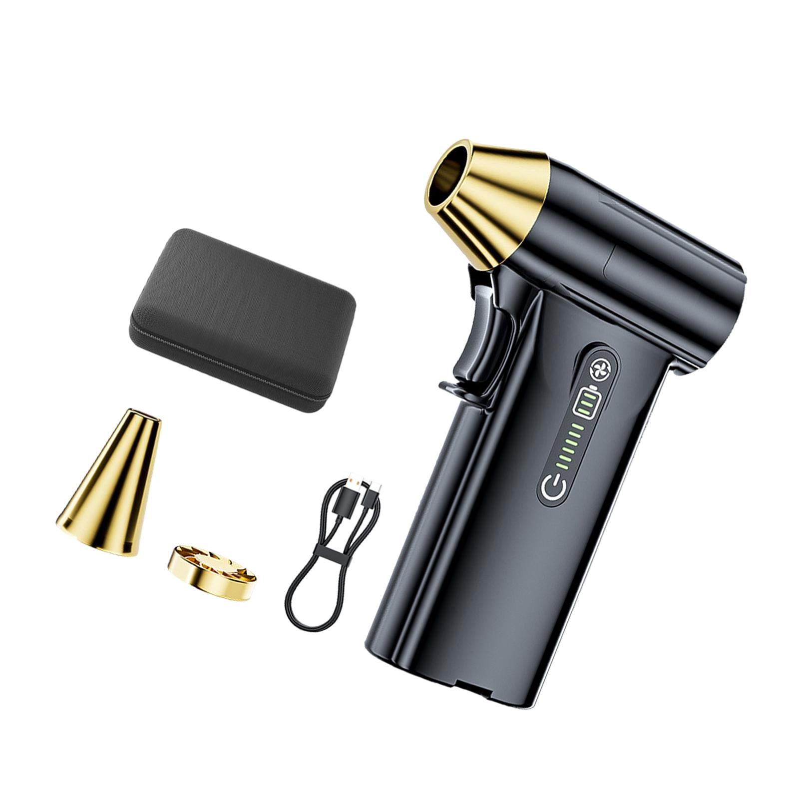 TISHITA Electric Air Duster Compressed Air Duster 3 Wind Speed Adjustable Lightweight Cooling Handheld Fan for Laptop Drying Pet Hair Black