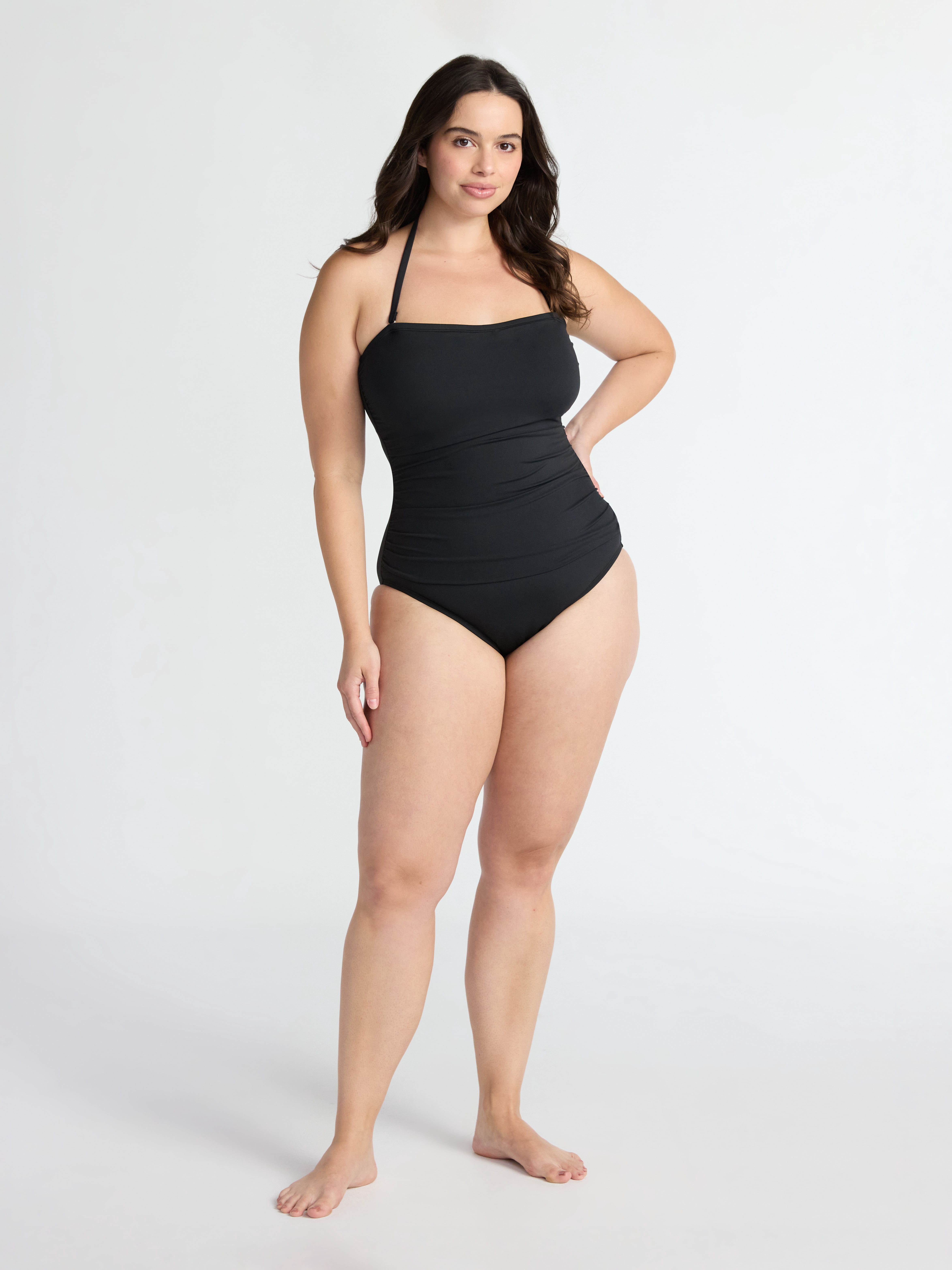 Time and Tru Women's Core Strapless One Piece Swimsuit, Sizes XS - 2X
