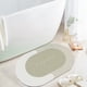 thumbnail image 2 of Alfombrilla de baño antideslizante de 50x80 cm, alfombra de baño resistente, tapete para suelo, alfombra de baño impermeable Beige ovalado, 2 of 8