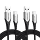 thumbnail image 1 of Cables de Datos y Carga Vention USB-A a USB-C de 2 Metros, Nylon Trenzado Reforzado, Soporta 3A 60W, Compatible con Carga Rápida para Celulares, Tablets y Laptops. Kit 2 PIEZAS, 1 of 5