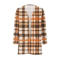 thumbnail image 4 of Fall/Winter Saving! HVOBTTY Toddlers Open Front Mid Length Cardigan, Girl's Fall and Winter Coats, Girls Casual Comfortable Print Long Sleeve Lightweight Pockets Cardigan Jacket Orange, 7-8 Years, 4 of 4