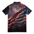 thumbnail image 4 of Men's USA 250th Anniversary American Flag Palm Tree Polo Shirt Patriotic Casual Short Sleeve America 250 Merchandise, 4 of 6
