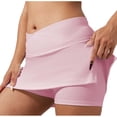 thumbnail image 3 of Aboser Quick Dry Tennis Skorts for Women Tummy Control Workout Skirts Gym Running Yoga Biker Shorts High Waisted Sports Shorts, 3 of 6