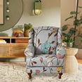 thumbnail image 6 of Stretch Wingback Chair Cover Sofa Cover Washable Chair Protector Armchair Cover Single Sofa Seat Cover for Wedding Gray, 6 of 10
