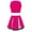 Hot Pink, variant on MSemis Kid Girls Cheerleading Dance Outfits Sleeveless Crop Top with Pleated Skirts