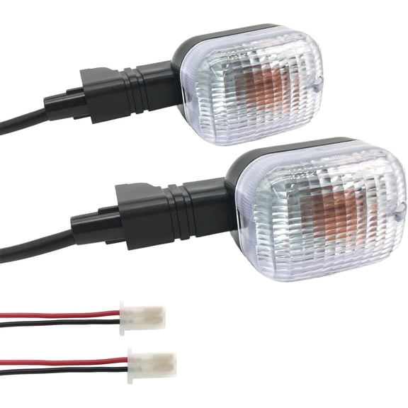 Motorcycle Front/Rear Turn Signal Indicator Light Compatible with BMW F650GS 99-07 F650CS Scarver 01-05 F650 GS CS ST Funduro Blinker Lamp (Clear shell)