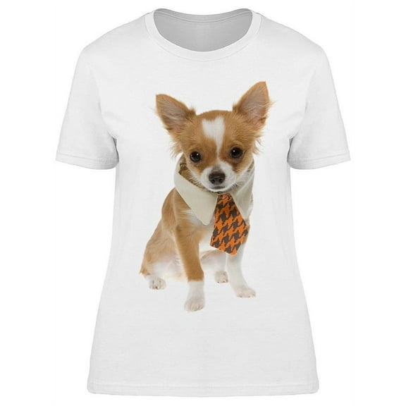 Hansome Chihuahua With A Tie T-Shirt Women -Image by Shutterstock, Female XX-Large