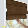 thumbnail image 5 of Yellow Blinds Cordless Light Filtering Roman Shade, Belgian Chocolate - 23"W X 64"H, 5 of 9