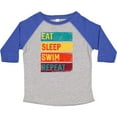 thumbnail image 3 of Inktastic Swimming Eat Sleep Swim Repeat Boys or Girls Toddler T-Shirt, 3 of 5