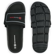 Alpine Swiss Gabe Cloud Slide Sandals For Men Shock-Absorbing Foam Insole With Arch Support, Adjustable Strap, Waterproof Anti-Slip Mens Slides For Recovery Gym Daily Wear