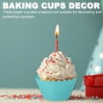 thumbnail image 5 of Uxcell Cupcake Wrappers Paper, 50 Pack Baking Cups Decoration for Anniversary Birthday Weddings, Light Gold Yellow, 5 of 6