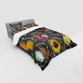 thumbnail image 2 of Ambesonne Fruit Bedding Set 4 Pcs, Mango Dragon Fruit Papaya, Queen, Multicolor, 2 of 2