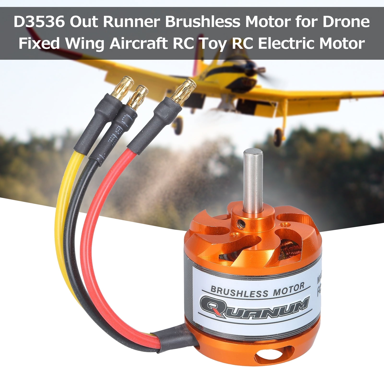 DYS Brushless Motor 910KV D3536 for Remote Control Fixed Wing Aircraft Airplane 