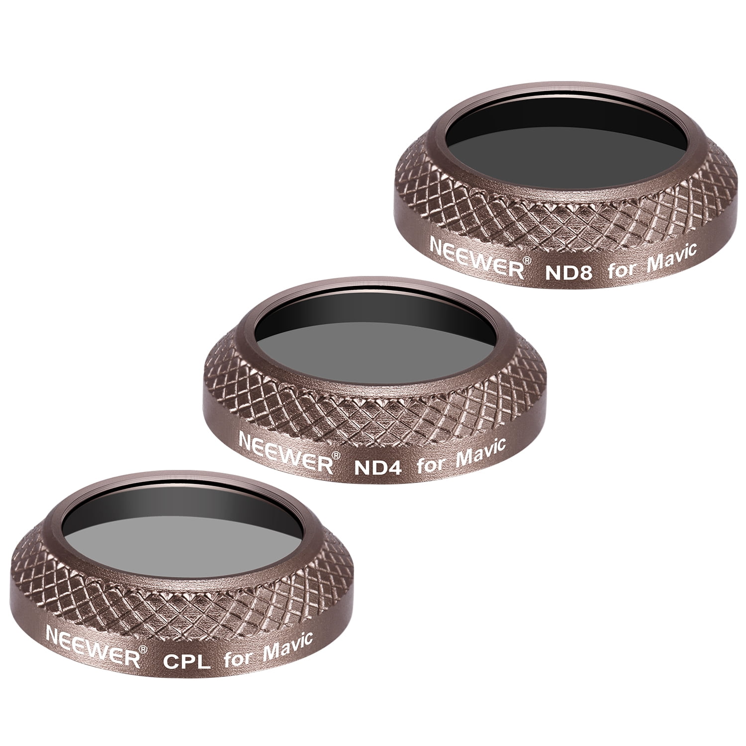 Gold Neewer 3 Pieces Filter Kit for DJI Mavic Pro Drone Quadcopter Gold Neewer 3 Pieces Filter Kit for DJI Mavic Pro Drone Quadcopter