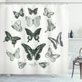 thumbnail image 1 of Ambesonne Animal Shower Curtain, Modern Realistic Art, 69"Wx75"L, Black Grey and White, 1 of 3