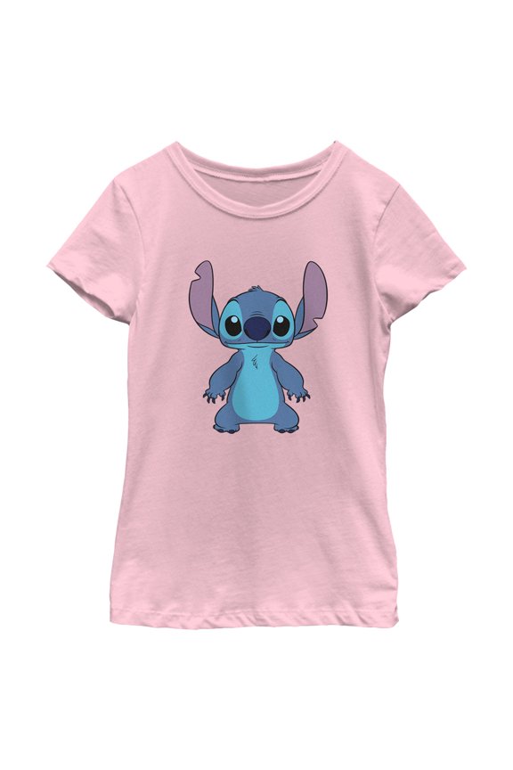 Girl's Lilo & Stitch Standing Stitch Graphic Tee Light Pink X Large