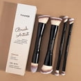 thumbnail image 2 of MAANGE Brochas para Maquillaje Profesional, 4 Brochas Maquillaje de Doble Punta Premium para Pulir Líquidos, Cremas, Polvos, Difuminar y Contornear el Rostro(Negro-2),Negro-2, 2 of 20
