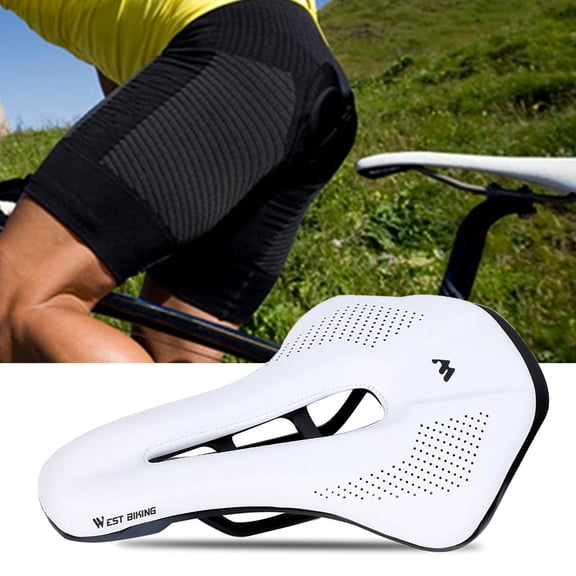 Cheers.US Lightweight Seat Cushion Soft Saddle Comfy with Breathable Hollow Design Bicycle Saddle Comfort Road Bike Mountain Bike Seat for Outdoor Cycling