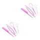 thumbnail image 4 of Jumpingount Herramienta de cola de caballo para el cabello Accesorio de peinado elástico duradero Buena seguridad Adornos de peinado versátiles rosa 2piezas, 4 of 6
