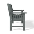 thumbnail image 4 of WestinTrends Malibu Outdoor 2-Person All-Weather HDPE Front Porch Garden Bench, Gray, 4 of 17