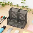 thumbnail image 4 of Vacemry Pen Organizer Large Capacity, Stationery Storage Basket with Staggered Compartments, Metal Iron Desktop Organizer for Study Office HomeSchoolDesk Tabletop Countertop Decor, 4 of 6