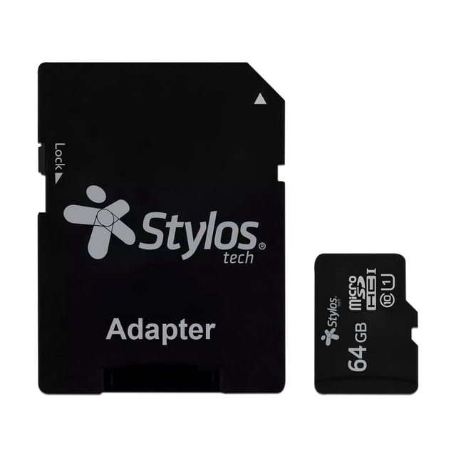 Memoria Stylos STMSDA3B MicroSD de 64GB Incluye Adaptador SD Stylos