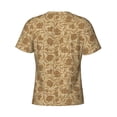 thumbnail image 6 of Qekee Brown Flowers Classic Fit T-Shirt Men's Shirt Men's Tight Short Sleeves for Exercise, Running, Mountaineering - Brown Flowers, 6 of 9