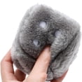 thumbnail image 3 of 1 Pair Home office Car Truck Rear View Mirror Soft Plush Fuzzy Hanging Dices,car mirror hanging accessories,Fuzzy Plush Dice With Dots For Car Decoration White, 3 of 6