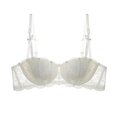 thumbnail image 4 of iHPH7 Elegant Lace Bra for Women Underwire Padded Push Up Demi Bras Floral Plunge Everyday Comfort Intimates Apparel White 32, 4 of 4