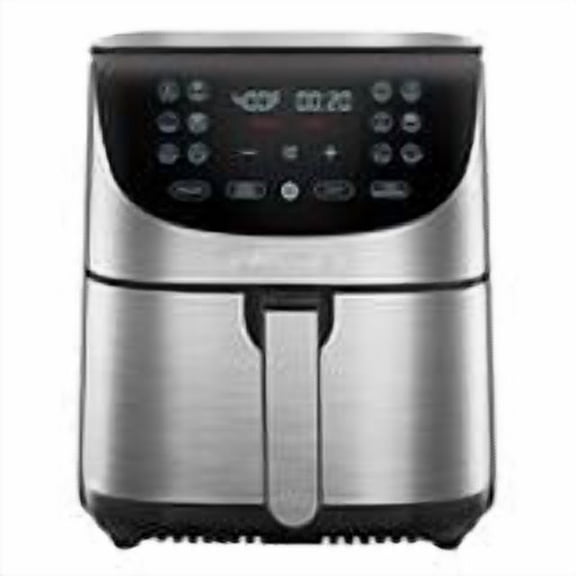Gourmia 7 Qt Digital Air Fryer with Guided Cooking, Stainless Steel, 13.3 H, New