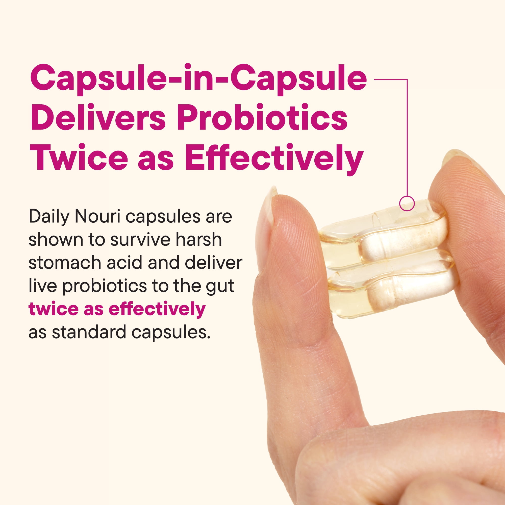 Daily Nouri Women’s Probiotic | Vaginal Health + Urinary Tract Support | Vaginal pH & Microbiome Balance | 5 Clinically Studied Strains + Cranberry & Omega | 30-Day Supply