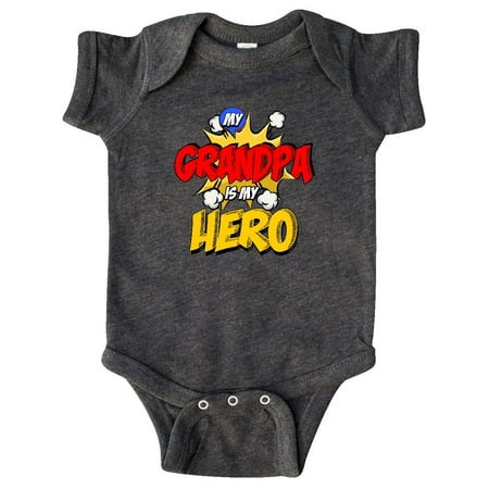

Inktastic Grandpa is my Hero Gift Baby Boy or Baby Girl Bodysuit