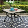 thumbnail image 2 of Sophia & William 37" x 37" Outdoor Dining Square Table Black Steel Frame for 4 Chairs, 2 of 6