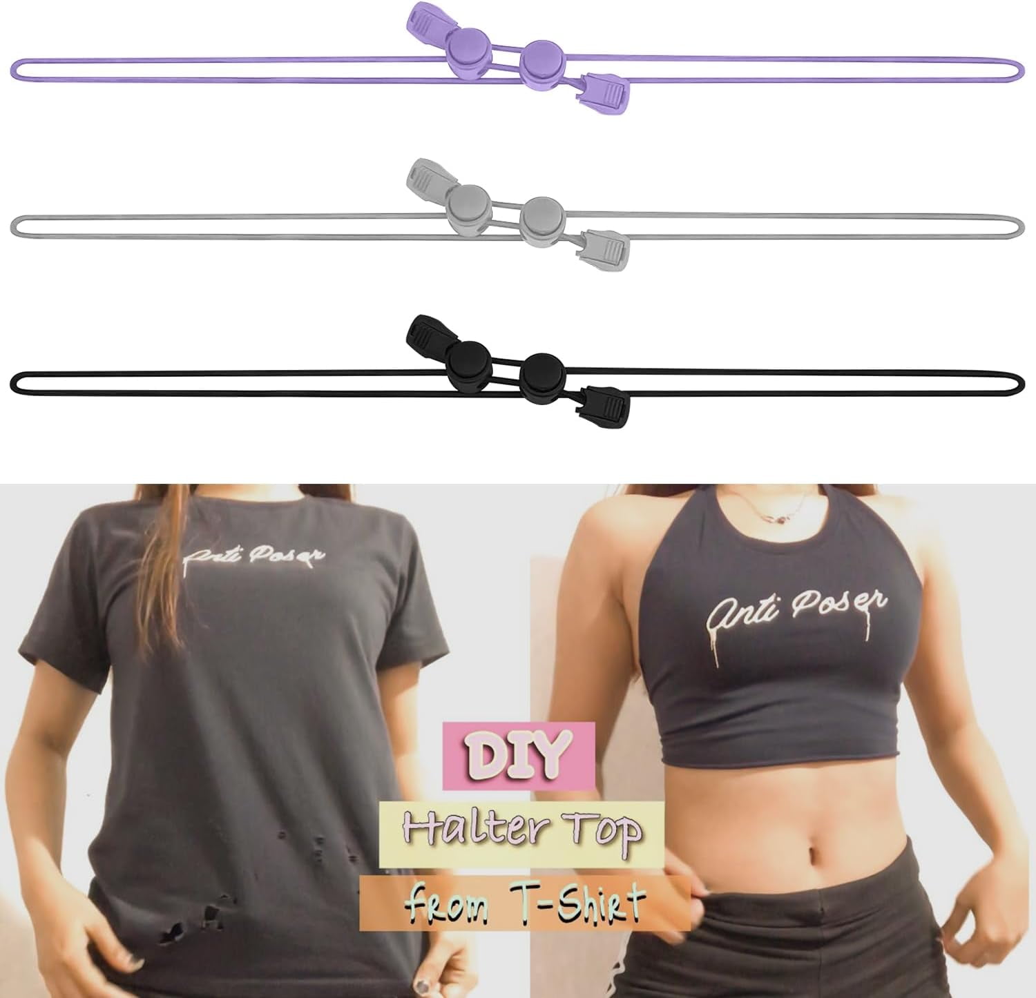 2 PCS Crop Tuck Band,Croptuck Adjustable Band,Crop Band for Tucking  Thirts,Invisible Shirt Stays Belt for Men/Women 