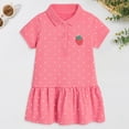 thumbnail image 2 of Gubotare Robe Fillette Tout-Petit Filles Robe d'Été Bretelles Froncée Plage Décontractée Petite Fille Robe Soleil Taille 6-7 (Rose Vif,6-7 Ans), 2 of 9