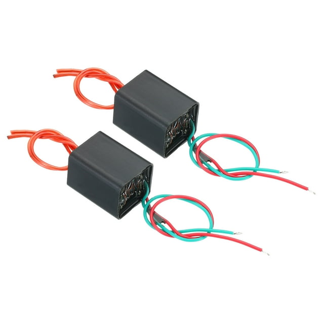 Unique Bargains High Voltage Generator, 2 Pack DC 3-6V 20KV Boosting Step-up Power Supply Module Arc Voltage Transformer, Black