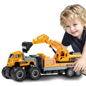 Excavator Toys for Boys 3-6 Years, 3 Year Old Toy Truck, Toddler Construction Vehicles Cars, Birthday Gift for Boys & Girls