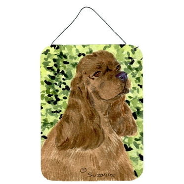 Carolines Treasures SS8807DS1216 Cocker Spaniel Aluminium Metal Wall or Door Hanging Prints, 16" x 12", Multicolor