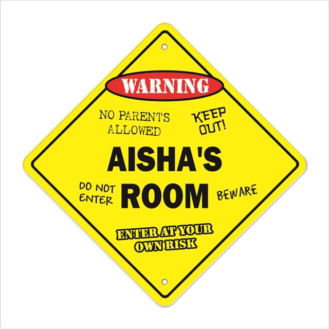 SignMission X-Aishas Room 12 x 12 Po Zone de Passage Xing Signe de Chambre - Aishas