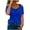 Blue, variant on V Neck T Shirts For Women Womens Sexy Lace Solid Short Sleeve Casual T Shirt Blouse Tops,Pink S