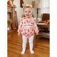 thumbnail image 3 of Cjfdfy Newborn Baby Girl Thanksgiving Fall Outfits Sweetie Pie Embroidery Long Sleeve Bubble Romper With Bow Headband Infant Cute My First Thanksgiving Fall Winter Outfit, 3 of 9