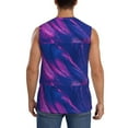 thumbnail image 4 of Balery Neon Gradient Blue Camisetas sin mangas para hombre, absorbe la humedad y protege contra el mal olor.-Small, 4 of 7