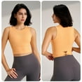 thumbnail image 5 of Wancir High Neck Longline Sports Bras for Women - Padded Workout Crop Tank Tops with Built in Bra, 5 of 8