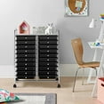 thumbnail image 4 of YEXJ 20 Drawers Rolling Storage Cart Multipurpose Movable Organizer Cart Tools Scrapbook Paper Organizer on Wheels-20-Black, 4 of 9