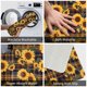 thumbnail image 3 of Balery Brown Blue Plaid Sunflower Felpudo de franela, resistente a las manchas y a la decoloración, para uso interior y exterior, fácil de limpiar, 40 x 60 cm, 3 of 7