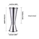 thumbnail image 2 of Fiudx Ofertas relámpago del día Vaso medidor de vino de acero inoxidable 304 de 30/60 ml, vaso doble para cóctel, 2 of 2